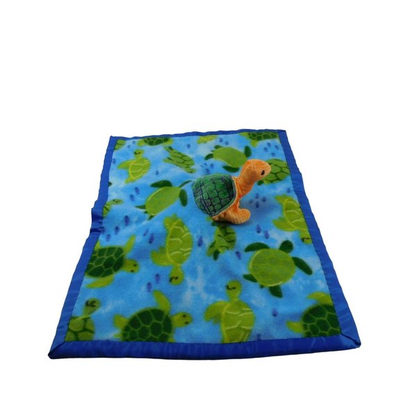 Ty Turtle Baby Security Blanket Lovey Plush 20" x 15" Stuffed Animal - Picture 3 of 7